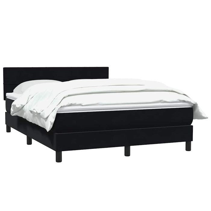 Pat box spring cu saltea, negru, 160x210 cm, catifea - WALTI WALTI
