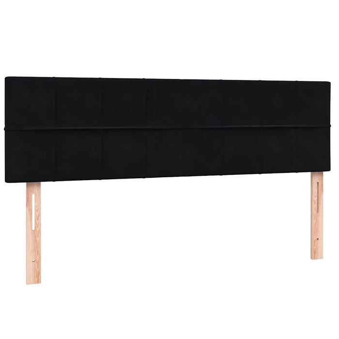 Pat box spring cu saltea, negru, 160x210 cm, catifea - WALTI WALTI
