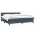 Pat box spring cu saltea, gri închis, 180x210 cm, catifea - WALTI WALTI