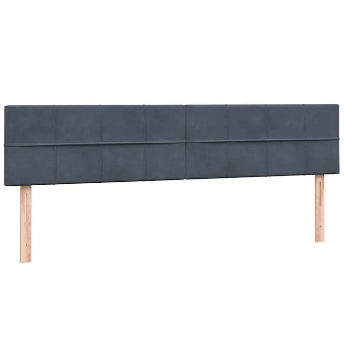 Pat box spring cu saltea, gri închis, 180x210 cm, catifea - WALTI WALTI