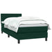 Pat box spring cu saltea, verde închis, 80x220 cm, catifea - WALTI WALTI