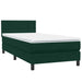 Pat box spring cu saltea, verde închis, 80x220 cm, catifea - WALTI WALTI