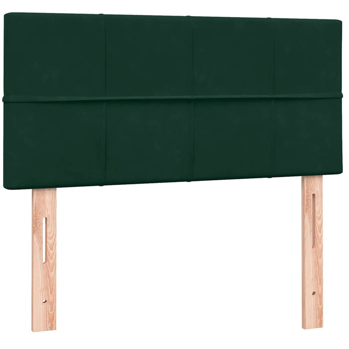 Pat box spring cu saltea, verde închis, 80x220 cm, catifea - WALTI WALTI