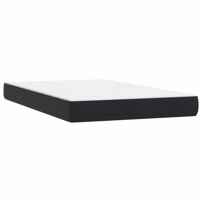 Pat box spring cu saltea, negru, 120x220 cm, catifea WALTI