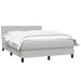 Pat box spring cu saltea, gri deschis, 160x220 cm, catifea - WALTI WALTI