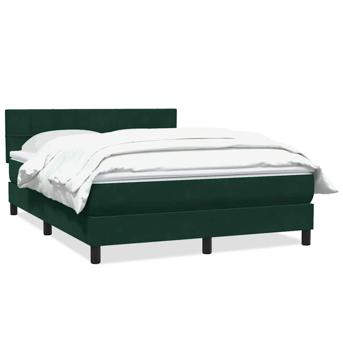 Pat box spring cu saltea, verde închis, 160x220 cm, catifea - WALTI WALTI