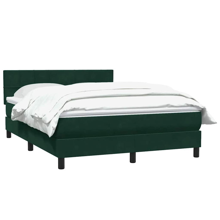 Pat box spring cu saltea, verde închis, 160x220 cm, catifea - WALTI WALTI