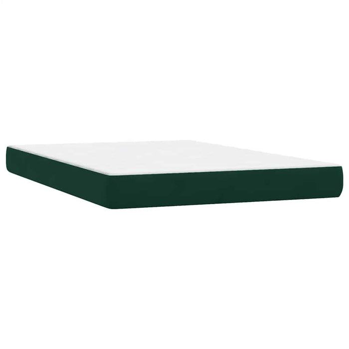Pat box spring cu saltea, verde închis, 160x220 cm, catifea - WALTI WALTI