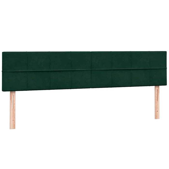 Pat box spring cu saltea, verde închis, 180x220 cm, catifea WALTI