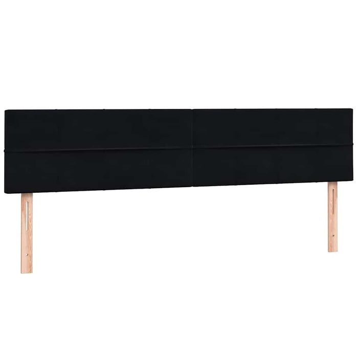 Pat box spring cu saltea, negru, 200x220 cm, catifea WALTI