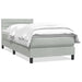 Pat box spring cu saltea, gri deschis, 80x210 cm, catifea - WALTI WALTI