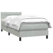 Pat box spring cu saltea, gri deschis, 80x210 cm, catifea - WALTI WALTI