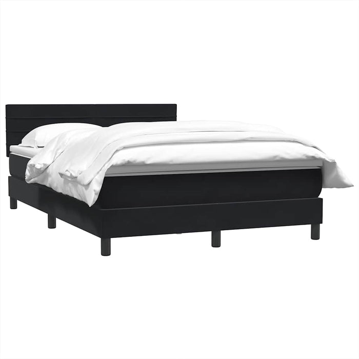 Pat box spring cu saltea, negru, 160x210 cm, catifea - WALTI WALTI