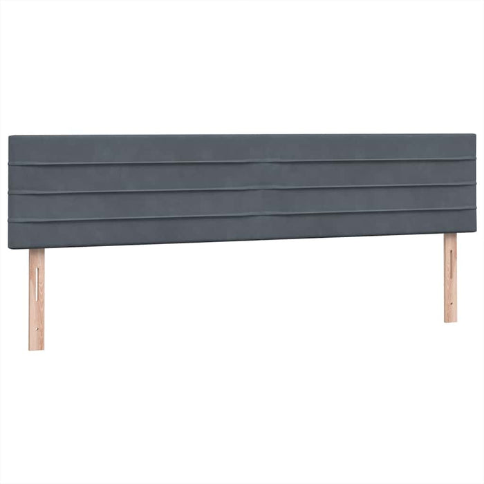 Pat box spring cu saltea, gri închis, 180x210 cm, catifea - WALTI WALTI