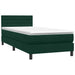 Pat box spring cu saltea, verde închis, 80x220 cm, catifea - WALTI WALTI