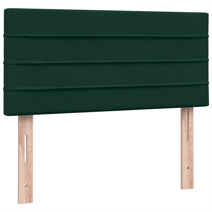 Pat box spring cu saltea, verde închis, 80x220 cm, catifea - WALTI WALTI