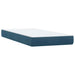 Pat box spring cu saltea, albastru închis, 80x220 cm, catifea - WALTI WALTI