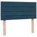 Pat box spring cu saltea, albastru închis, 80x220 cm, catifea - WALTI WALTI
