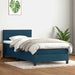 Pat box spring cu saltea, albastru închis, 80x220 cm, catifea - WALTI WALTI