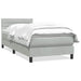 Pat box spring cu saltea, gri deschis, 90x220 cm, catifea - WALTI WALTI