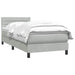 Pat box spring cu saltea, gri deschis, 90x220 cm, catifea - WALTI WALTI