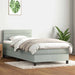 Pat box spring cu saltea, gri deschis, 90x220 cm, catifea - WALTI WALTI