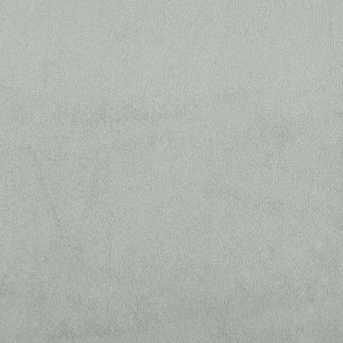 Pat continental cu saltea, gri deschis, 120x220 cm, catifea WALTI