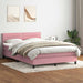 Pat box spring cu saltea, roz, 160x220 cm, catifea - WALTI WALTI