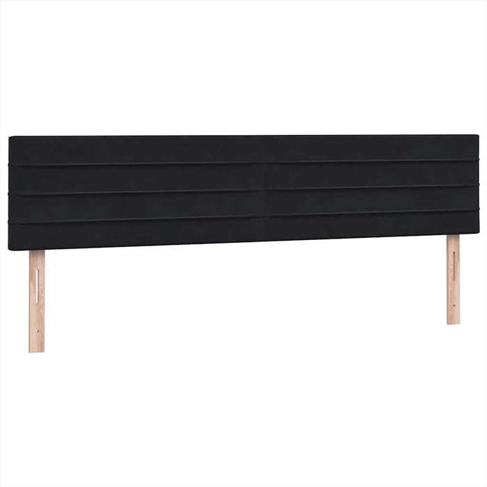 Pat box spring cu saltea, negru, 200x220 cm, catifea WALTI