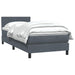 Pat box spring cu saltea, gri închis, 80x210 cm, catifea - WALTI WALTI