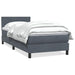 Pat box spring cu saltea, gri închis, 80x210 cm, catifea - WALTI WALTI