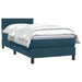 Pat box spring cu saltea, albastru închis, 80x210 cm, catifea - WALTI WALTI