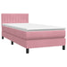 Pat box spring cu saltea, roz, 90x210 cm, catifea - WALTI WALTI