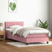 Pat box spring cu saltea, roz, 90x210 cm, catifea - WALTI WALTI