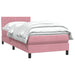 Pat box spring cu saltea, roz, 90x210 cm, catifea - WALTI WALTI