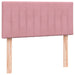 Pat box spring cu saltea, roz, 90x210 cm, catifea - WALTI WALTI