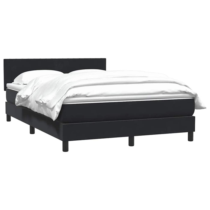 Pat box spring cu saltea, negru, 160x210 cm, catifea - WALTI WALTI