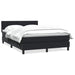 Pat box spring cu saltea, negru, 160x210 cm, catifea - WALTI WALTI