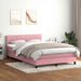 Pat box spring cu saltea, roz, 160x210 cm, catifea - WALTI WALTI