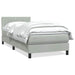 Pat box spring cu saltea, gri deschis, 80x220 cm, catifea - WALTI WALTI