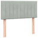 Pat box spring cu saltea, gri deschis, 90x220 cm, catifea - WALTI WALTI