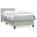 Pat box spring cu saltea, gri deschis, 90x220 cm, catifea - WALTI WALTI