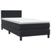 Pat box spring cu saltea, negru, 100x220 cm, catifea - WALTI WALTI