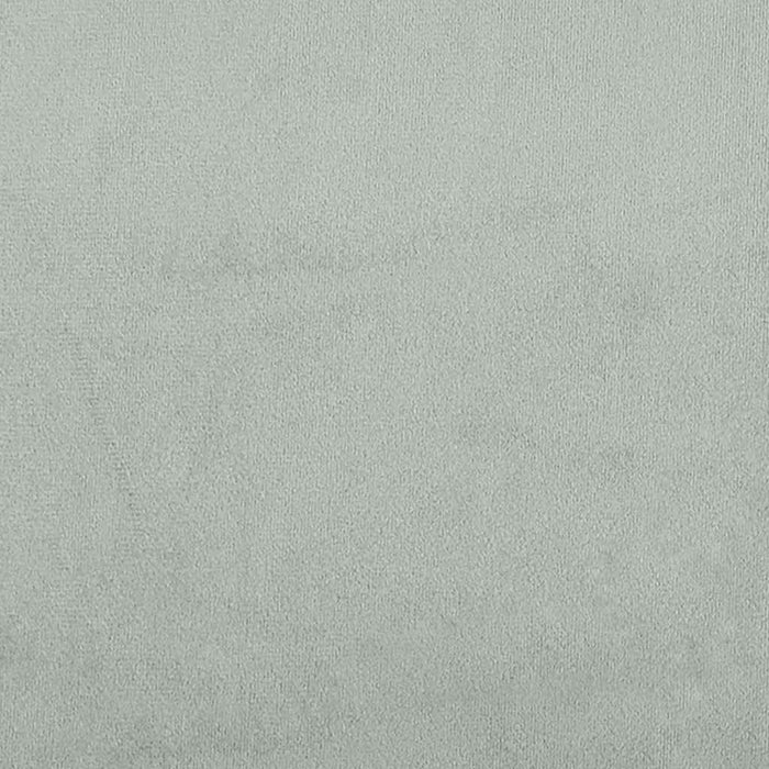 Pat continental cu saltea, gri deschis, 120x220 cm, catifea WALTI
