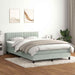 Pat box spring cu saltea, gri deschis, 160x220 cm, catifea - WALTI WALTI