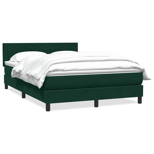 Pat box spring cu saltea, verde închis, 160x220 cm, catifea - WALTI WALTI
