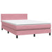 Pat box spring cu saltea, roz, 160x220 cm, catifea - WALTI WALTI
