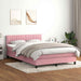 Pat box spring cu saltea, roz, 160x220 cm, catifea - WALTI WALTI