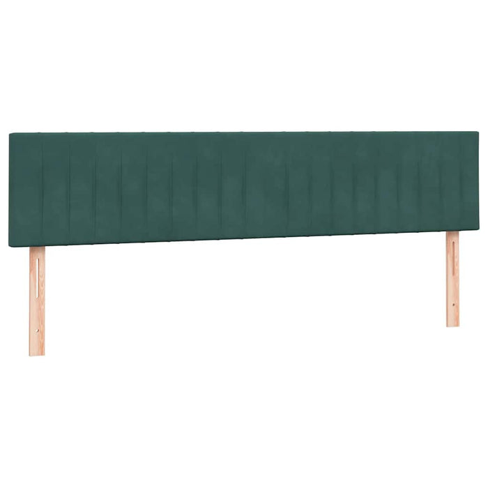 Pat box spring cu saltea, verde închis, 180x220 cm, catifea WALTI