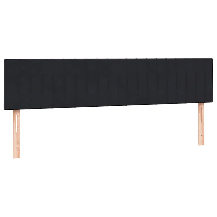Pat box spring cu saltea, negru, 200x220 cm, catifea WALTI